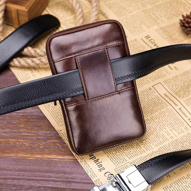BULLCAPTAIN талии кожаный мешок телефон сигареты кошелек Fanny Pack Hip Bum Деньги поясная