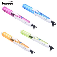 Pro magia Bigudíes de Pelo Eléctrico Enrollamiento Espiral Del Pelo De Cerámica Curling Iron Varita Salon Hair Styling Herramientas Styler