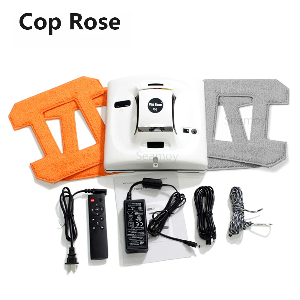 Продажа Робот мойка окон COP ROSE X6, магнитный пылесос, защита от падения, пульт ДУ, автоматическая мойка стекла, 3 режима работы