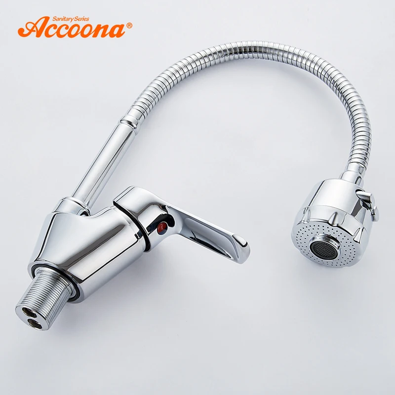 Accoona سبائك الزنك المطبخ صنبور أنبوب 3 أنواع من طريقة المياه أنبوب مخرج صنبور حوض السباكة الأجهزة النحاس صنابير حوض A4868