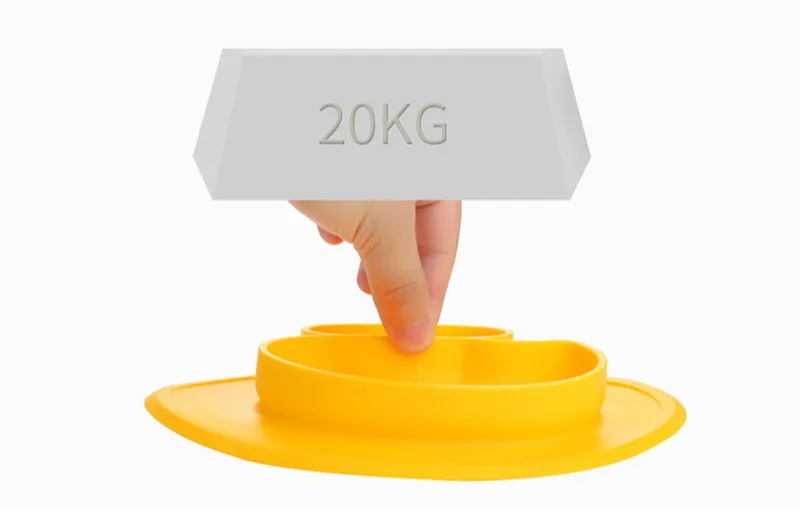 Cute Cartoon Animals Duck Silicone Feeding Food Anti-slip Plate Tray Dishes Food Holder for Baby Toddler Kid Children Bowl