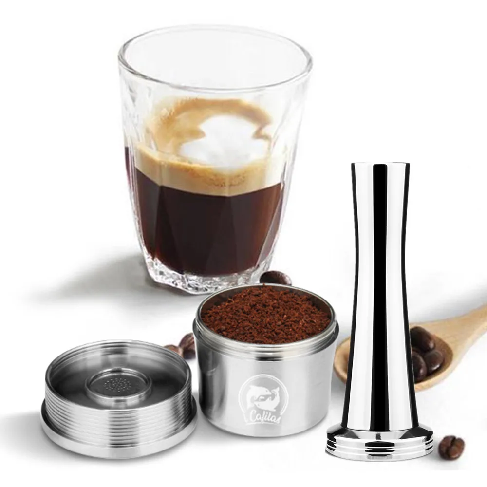 

Refillable Coffee Filters For Caffitaly K-fee Tchibo Cafissimo Reusable Cafe Capsule pods Metal Stainless Steel Coffee Baskets