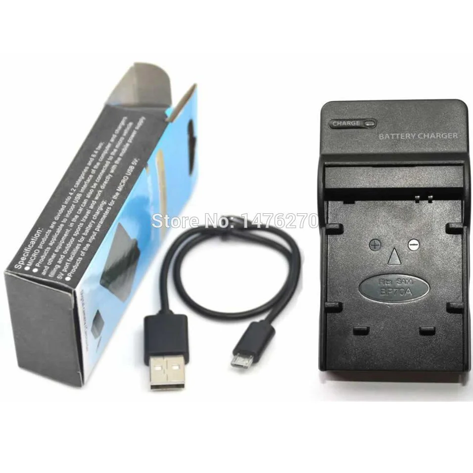 Зарядное устройство BP70A USB для камеры Samsung ST66 ES71 ES7 ES80 ES81 ES75 ES90 ES91 ST700 ST88 ES65 MV800 PL 120 170