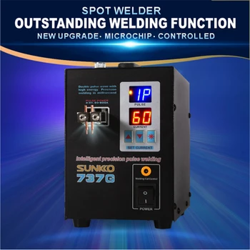 

110V/220V Battery Spot Welder SUNKKO 737G Led Light Welding Machine Used 18650 Battery Pack Spot Welders Tools
