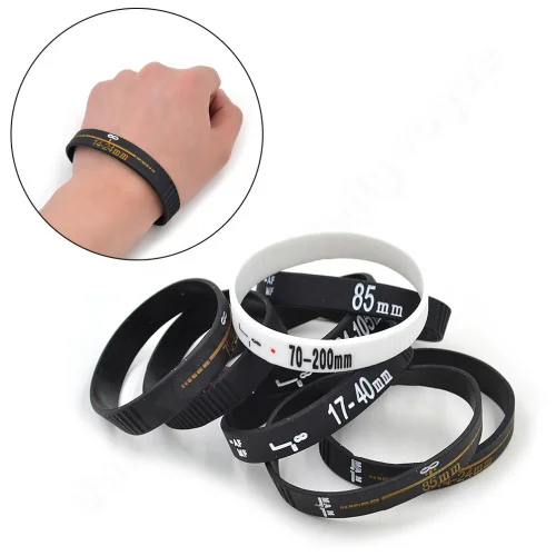 

Lychee New Fashion men women unisex silicone bracelet solid DSLR camera shot print wristband bracelet