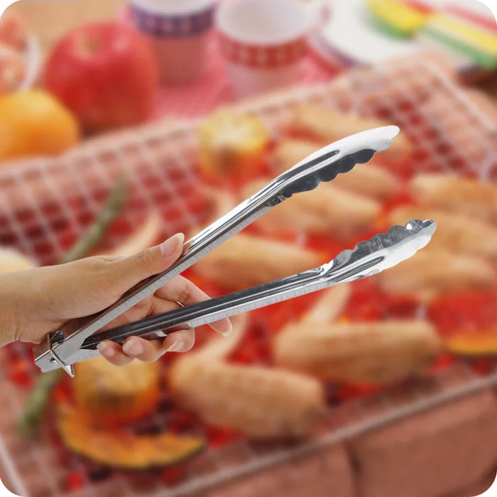 Stainless Steel BBQ Tools Creative Cooking Kitchen Tongs Food Bbq font b Salad b font Bacon