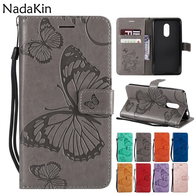 

Flip PU Leather Case for Xiaomi Mi A1 A2 5X 6X 7 8 Redmi S2 5 Plus 4A Y1 Note 5A Prime 4X 3 Butterfly Wallet Cover Card Slots