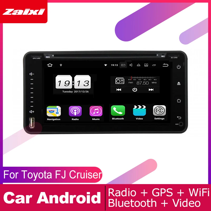 Clearance ZaiXi 2 DIN Auto DVD Player GPS Navi Navigation For Toyota FJ Cruiser 2006~2018 Car Android Multimedia System Screen Radio 1