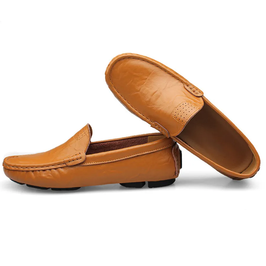 

2017 Summer Causal Shoes Men Loafers Genuine Leather Moccasins Men Driving Shoes High Quality Flats For Man size Big Size 38-50