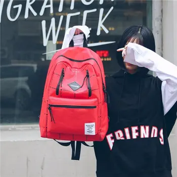 

Street Trendy Male Shoulder Bags 2017 New Trendy Brand Personality Colour Students'School Bags Girls' Lovers'Backpacks