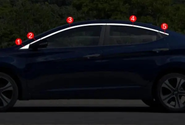 Для hyundai Elantra 2011 2012 2013 автомобильный Стайлинг полное окно отделка украшения полосы из нержавеющей стали авто аксессуары - Цвет: 10PCS