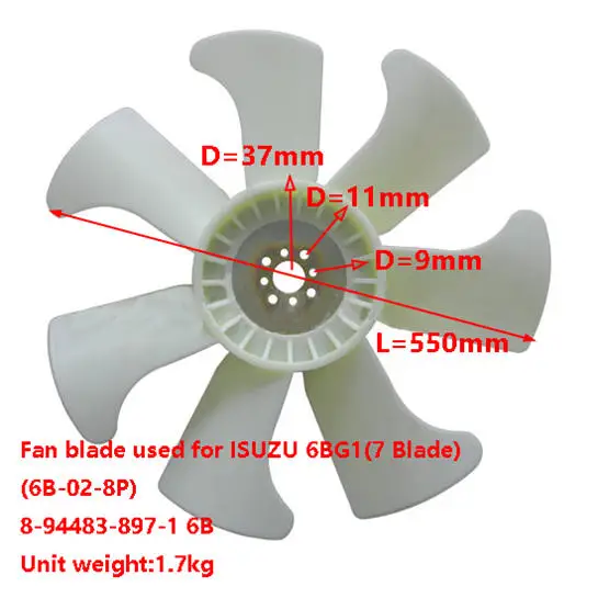 

Fan blade 8-94483-897-1 use for isuzu 6BG1 engine,brand new and quality guaranty
