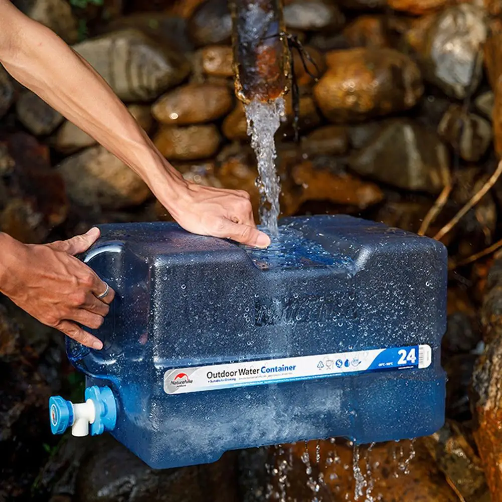 Tanque de Água de Grande Capacidade ao ar Recipiente de Água Chaleira de Condução com Torneira Transporte da Gota Balde Livre Portátil Camping Piquenique 24l 7 Cheap Bolsas de água