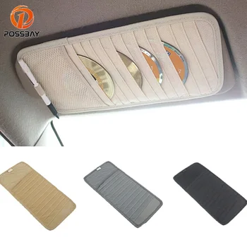 

POSSBAY Sunshade Storage Bag Car Sun Visor Holder CD Storage Interior Organizer Pocket Pen Cards Wallet Pouch Clip Bag Holder