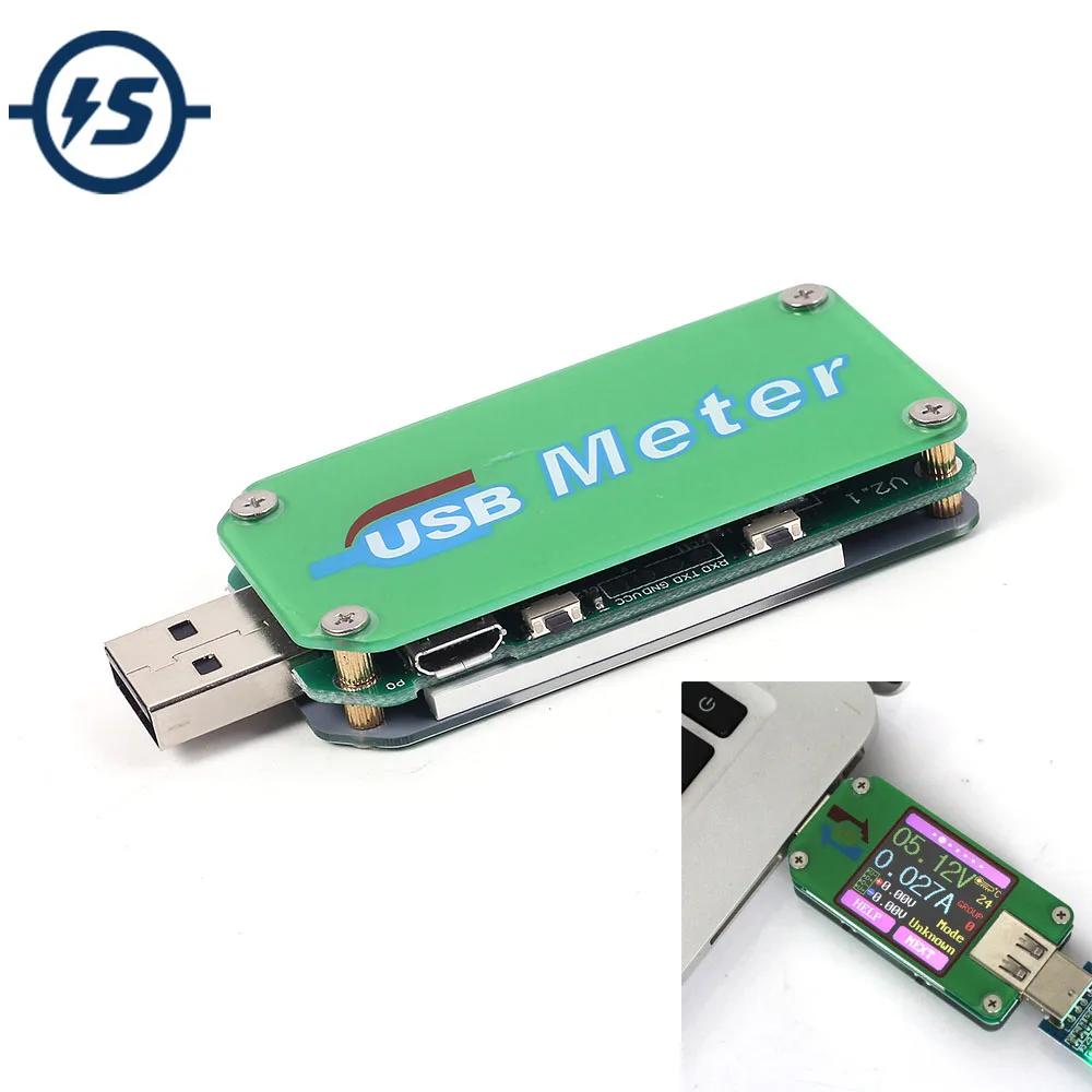 

UM24 USB 2.0 IC Tester Voltmeter Ammeter LCD Digital Multimeter Thermometer Power Meter Battery Capacity Tester