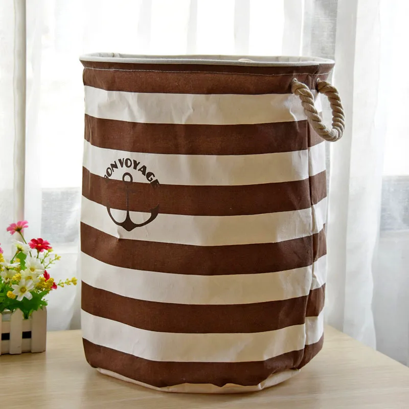 Coffee stripe Cotton Line Beam Anchor laundry barrels Cotton rope