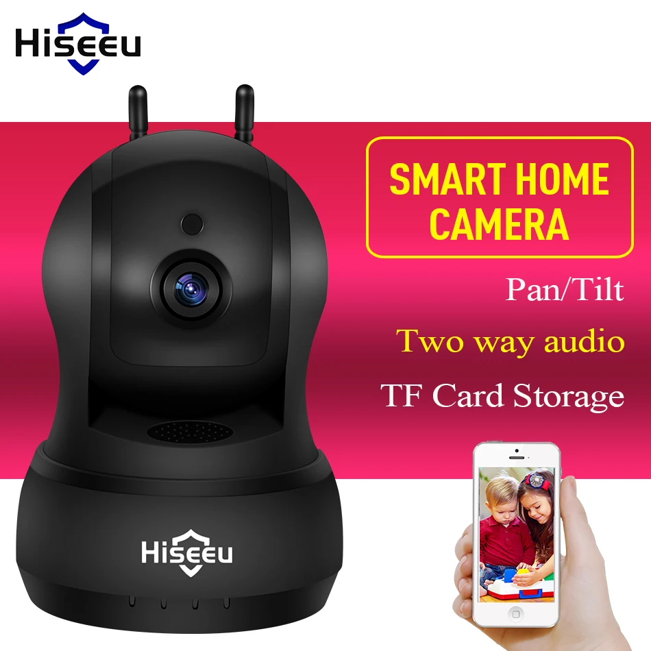 Беспроводная сетевая камера Hiseeu 720P Wi Fi аудио tf карта видеонаблюдения для дома