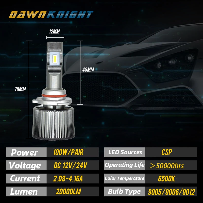 V35 H7 Led Canbus H1 H4 H8 H11 9005HB3 9006HB4 H7 светодиодные лампы 100 Вт 20000лм 6500 к CSP H7 светодиодная лампа турбо мини размер Автомобильная фара