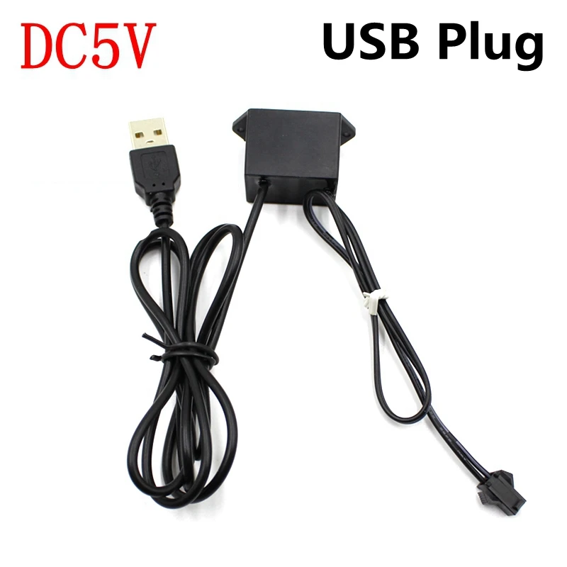 DC5V USB адаптер питания драйвер контроллер инвертор для 1-5 м электролюминесцентный провод el светильник, DC В AC