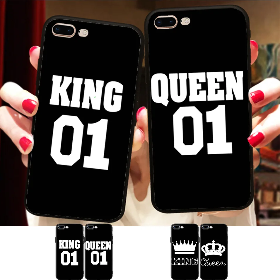 Minason BFF King and Queen 01 пара подходящих чехлов для iPhone X 8 11 Pro XR XS Max 6 6S 7 Plus силиконовый