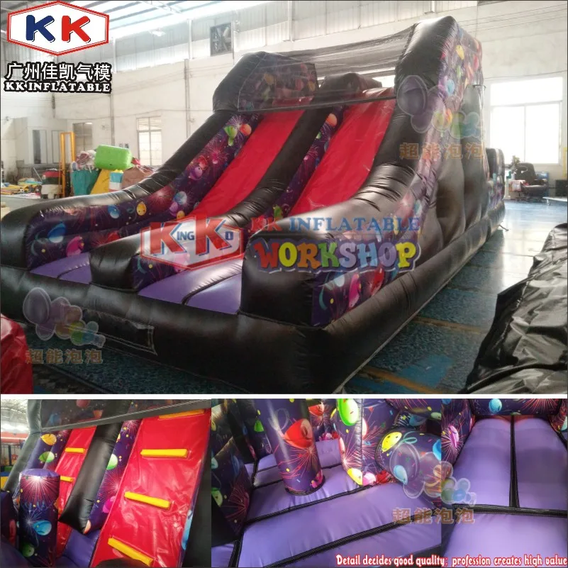 

Outdoor/Indoor party rentals inflatable obstacle Jumping Castle Slide kids playground Purple Air balloon artwork