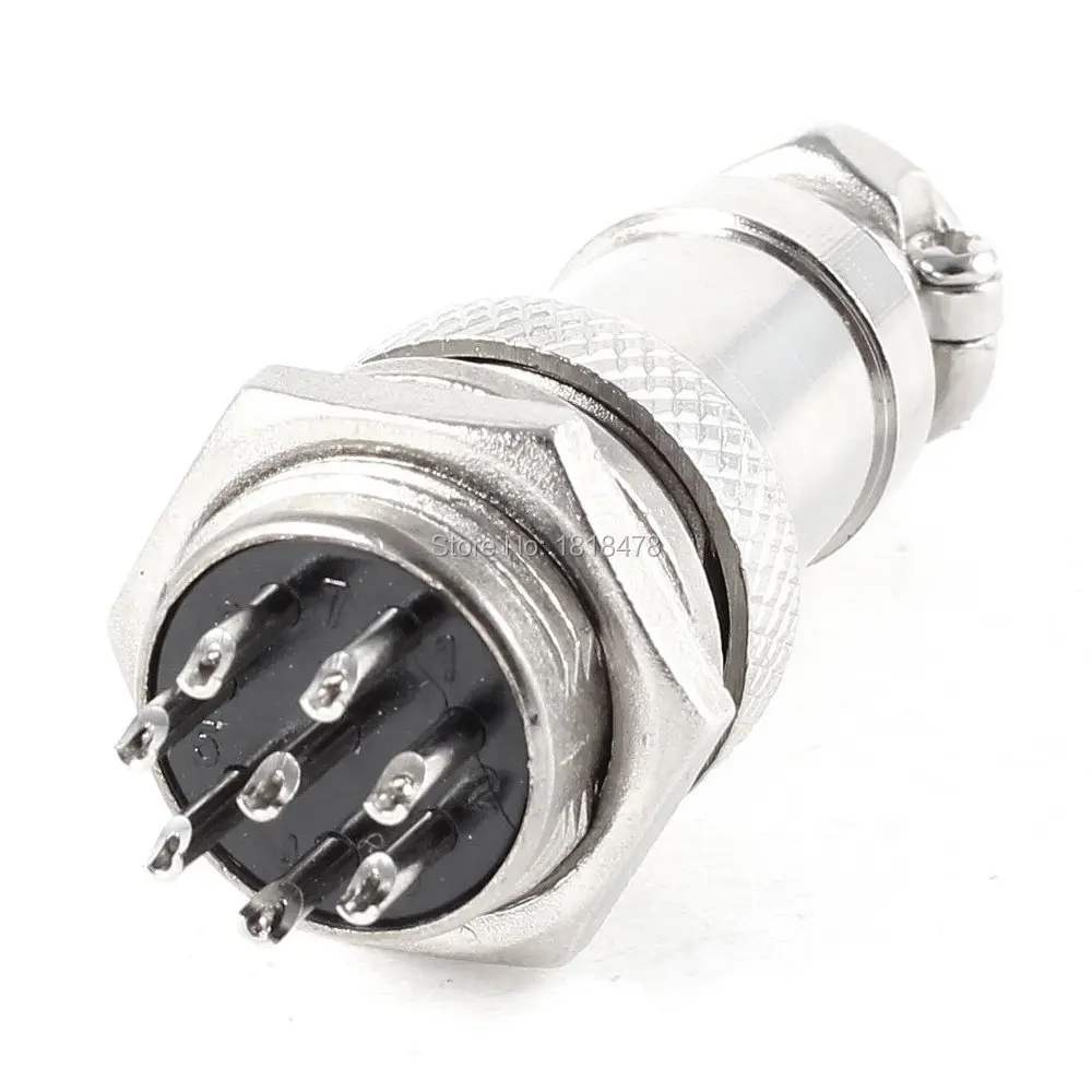 3pcs GX16-8P 2P 3P 4P 5P 6P 7P Panel Mount GX16 16mm Screw 8 Pin Metal Aviation Connector Plug | Обустройство дома