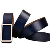 De cuero genuino cinturones para mujer de diseñador de moda hebilla de cinturón de mujer de alta calidad segunda capa de piel de vaca mujer jeans correa azul ► Foto 2/6