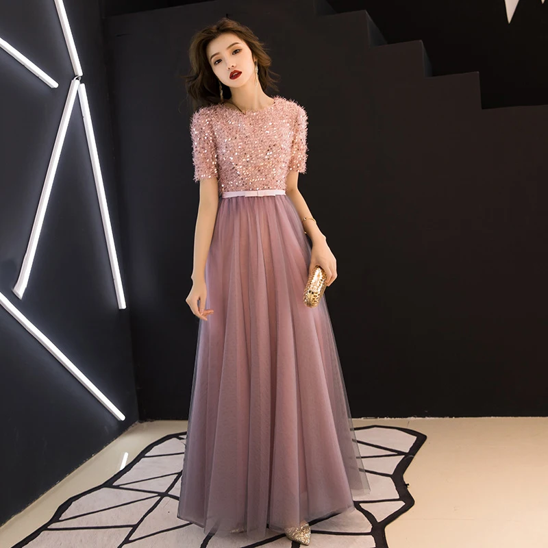 

Bride Party Dress Oriental Womens Cheongsam Noble O-Neck Elegant Long Qipao Luxury Wedding Robes Clothes Vestido XS-XXXL