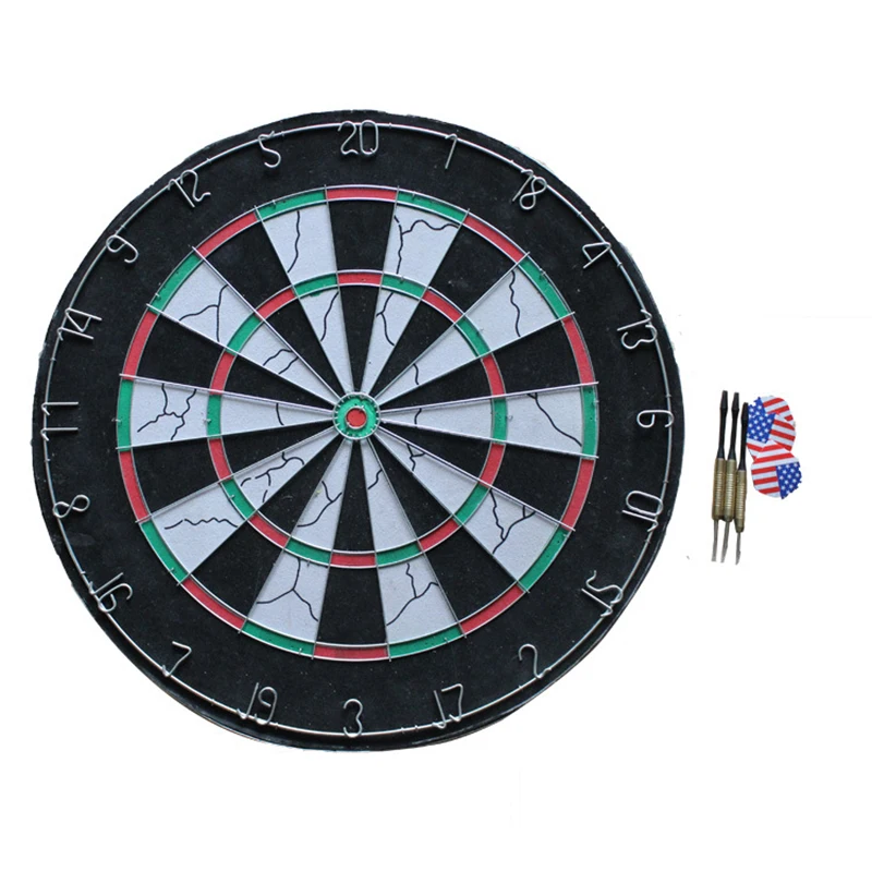 

New Indoor 18inch Sport Double Target Dart Plate Flocking Dartboard Board Double Thickening for wholesale