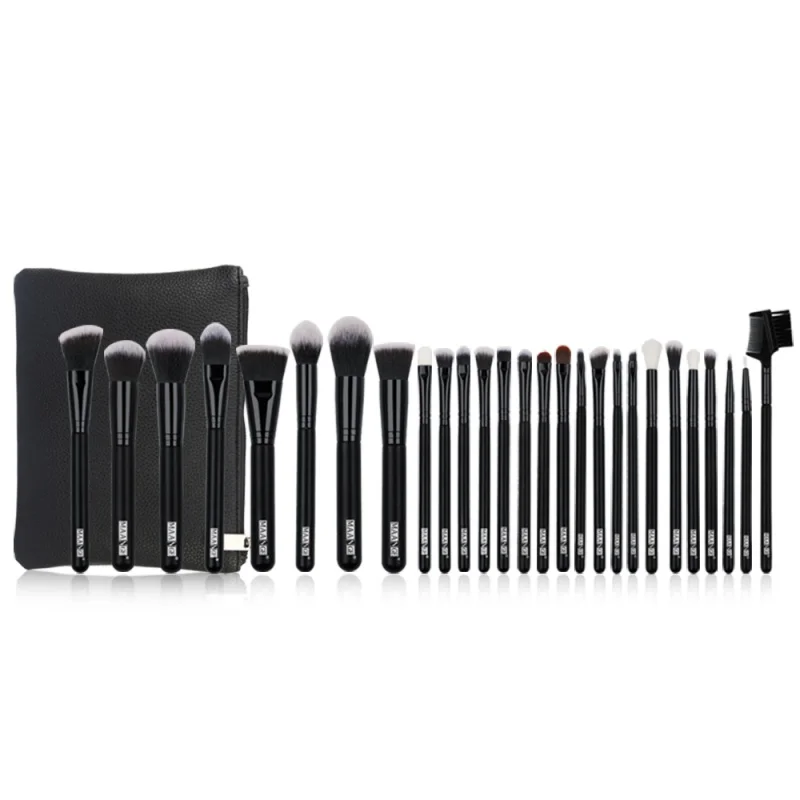 

27PCS Makeup Brushes Foundation Powder Eyeshadow Highlight Contour Eyebrow Brush Natural Hair Makeup Brushes Kit With Case