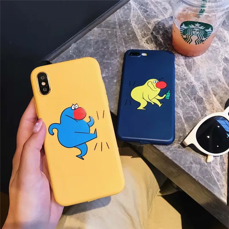 Cartoon Funny Phone Case For Apple iphone XS Max XR 8 8plus 7 7plus 6S/6 Plus Cute Kicking Ass Cover Soft TPU Cases |