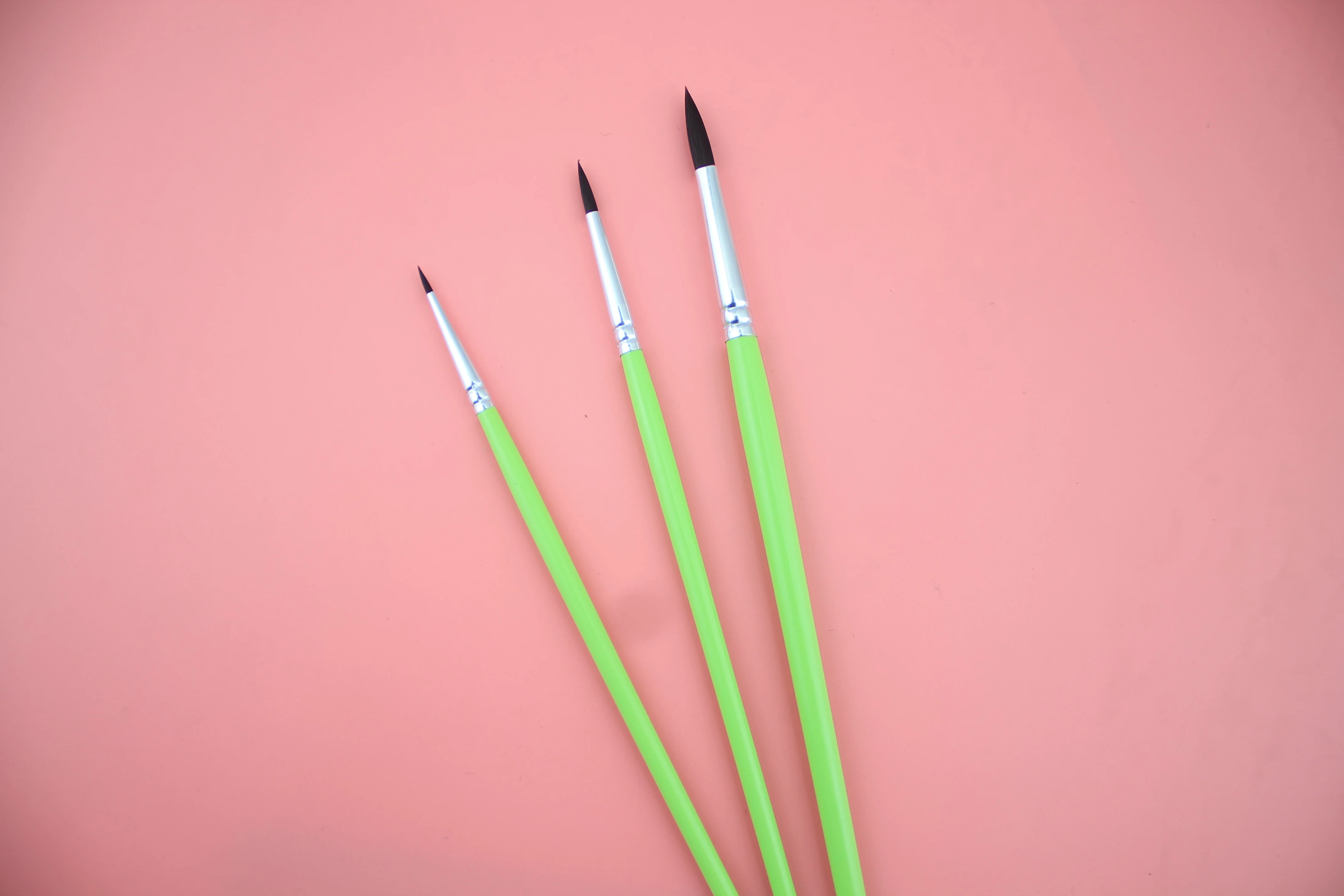 3pcs For Tutor studying Oil Paint Brush Set Nylon Artist Brushes Pen