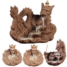 S Дракон благовония горелки керамический, с обратным потоком башня держатели для палочек Felicitous украшения дома и офиса Чай Домашние животные для Рождественский подарок