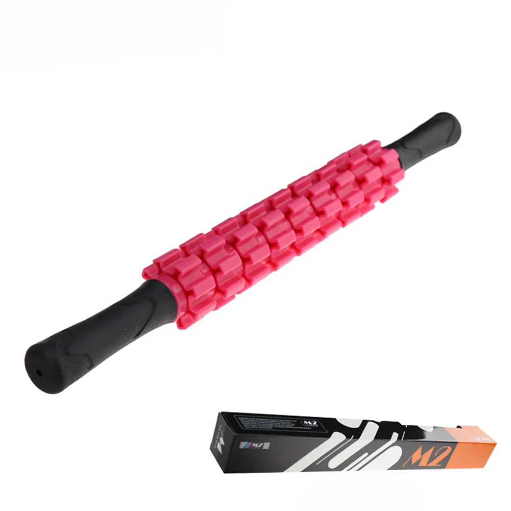 Body Massage Sticks Muscle Roller Tool Trigger Portable for Fitness Yoga Leg Arm C55K Sale - Цвет: Red-Gear Ttpe