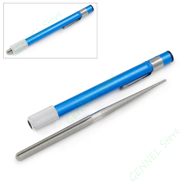 5pcs /lot Portable Pen Shape Fishhook Diamond File Fishing Hook