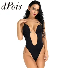 Женский корректирующий корсет с глубоким v-образным вырезом, свадебное платье с бюстгальтером, боди-стринги, цельный бесшовный цельный бюстгальтер с u-образным вырезом и открытой спиной