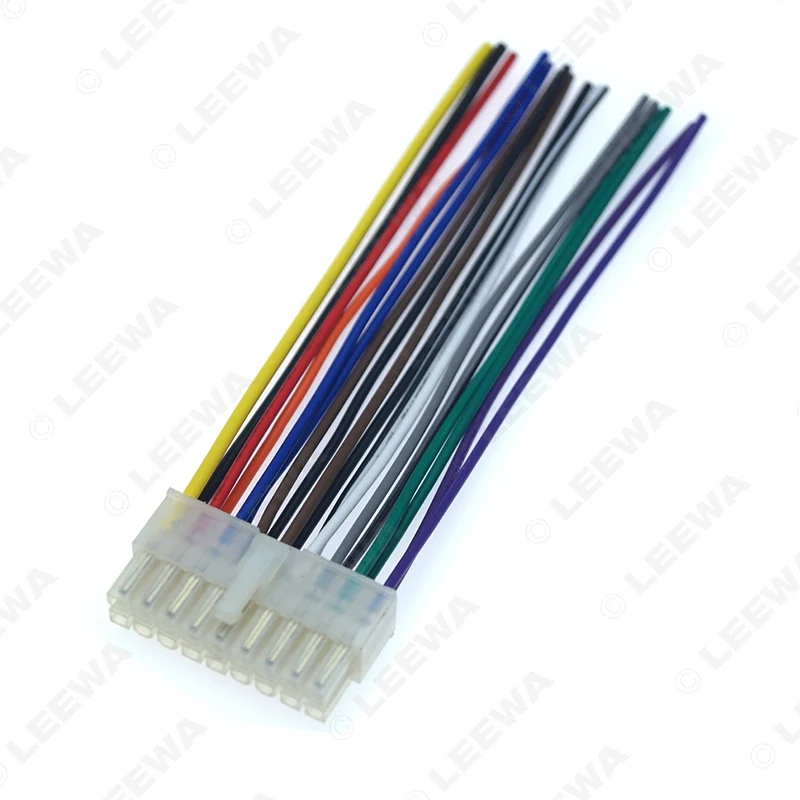 LEEWA 20pcs универсальный автомобильный разъем жгута проводов 18Pin в DVD CD Радио