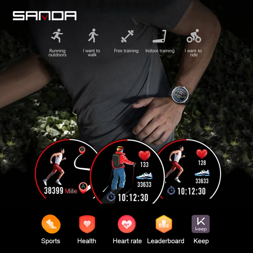 

Bluetooth Smart ECG Watch Men Women's Heart Rate Blood Pressure Health Monitoring Sports Waterproof Wristwatch Fitness Horloge