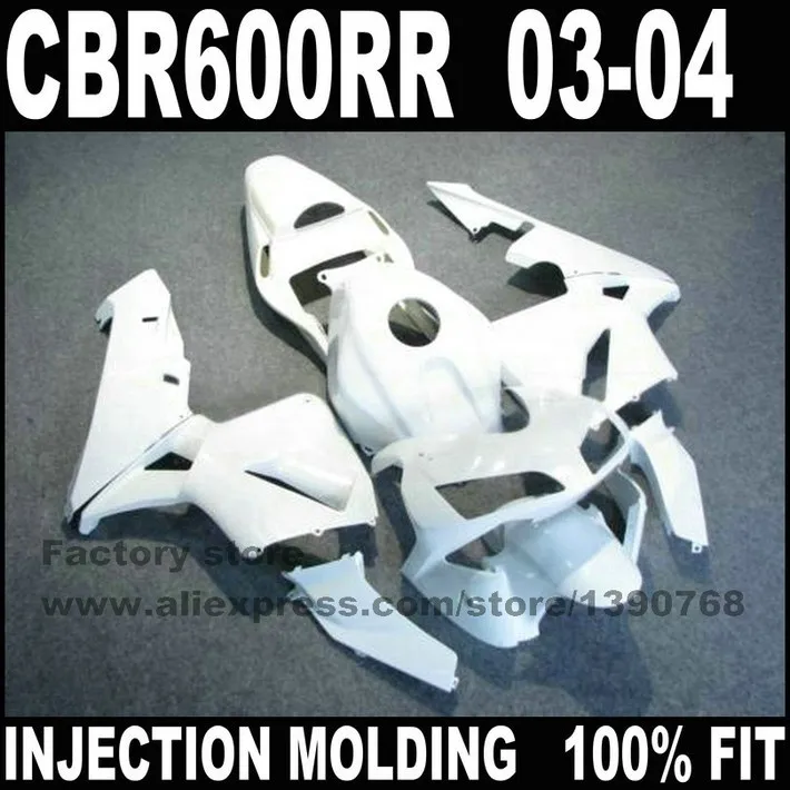 Инъекций, запчасти для мотоцикла 2003 2004 HONDA CBR 600 F5 обтекатели комплект CBR 600 RR CBR600 RR 03 04 Все Белый обтекатель комплект кузов