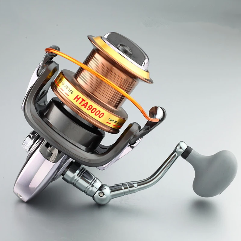 

Rooxin Spinning Reel Rock Fishing Reel 8000 9000 Metal Spool 13+1BB Fishing Rod Saltwater Catfish Carp Fishing Reels Distant