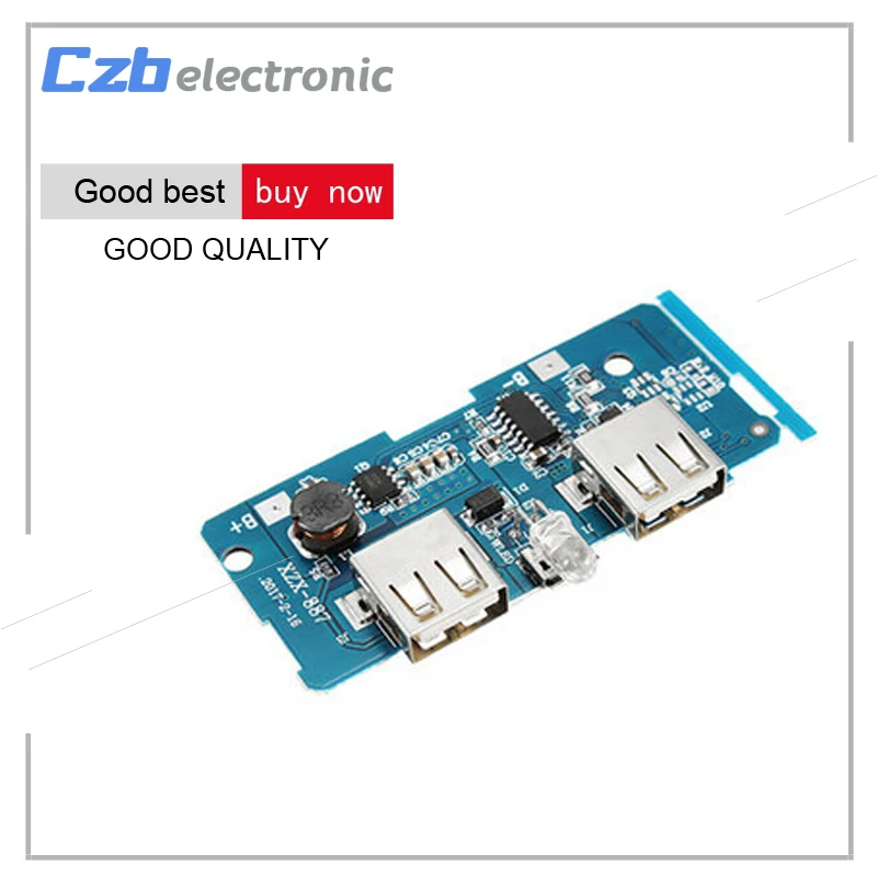

5V 2A Power Bank Charger Board Charging Circuit Board Step Up Boost Power Supply Module Dual USB Output