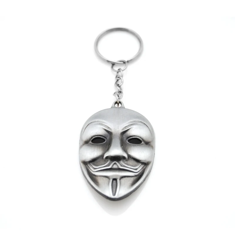 

Original Brand Movie Series Key Chain V for Vendetta Hacker Mask New Keychain for Keys Chaveiro Llavero Keychain 3 Colors Gift