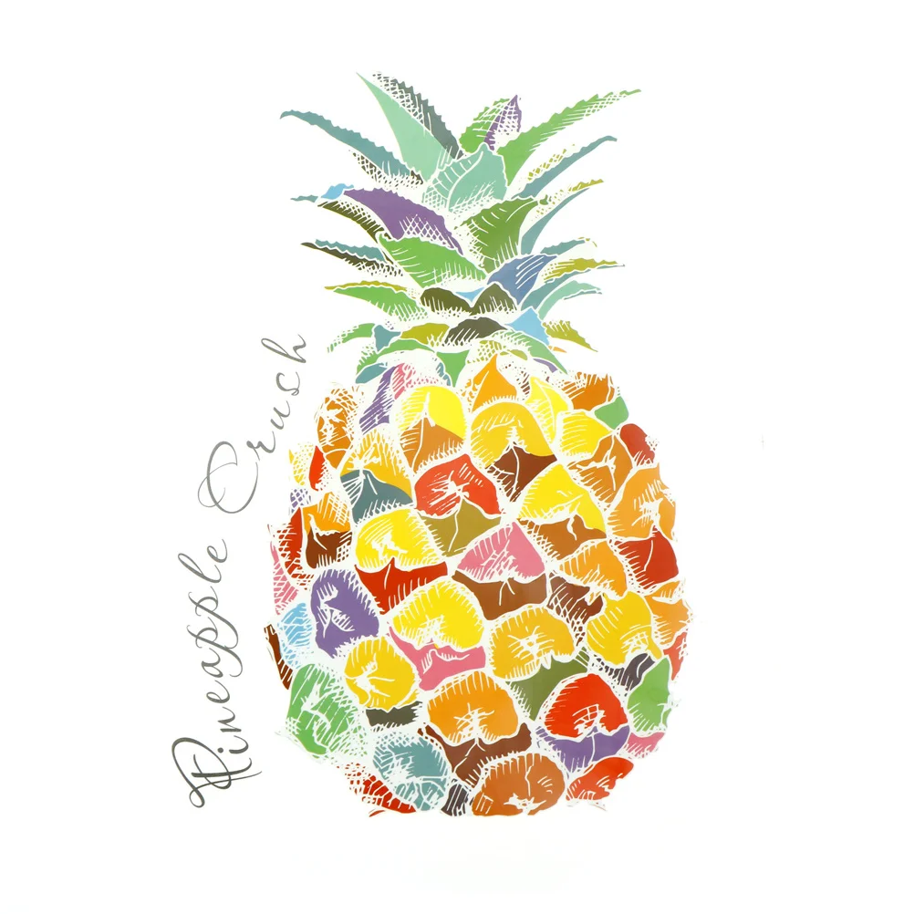 New 1pc Cute Cloth Patches Stickers for Kids Color Pineapple Fruit Patches Transfers DIY Decoration Appliqued for Women