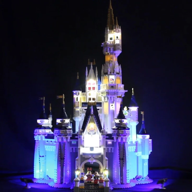 Magical Lego Disney Castle with 10,000 Bricks and LED Lights