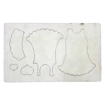 

Wooden Craft Baby girl dress Cutting Dies For DIY Scrapbooking Album Non-woven fabric Embossing