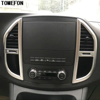 

For Mercedes-Benz Vito W447 2014 - 2016 2017 ABS Matte Interior Middle Console Air Condition Vent Outlet Cover Trim Car Styling