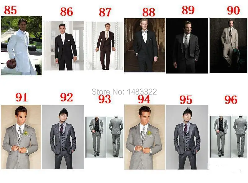 The latest fashion design double-breasted blazer men's groom wedding dress custom 3 pieces(jacket+ pants+ belt