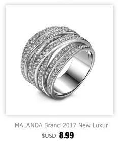 Malanda круглый кристалл от Swarovski Мода пирсинг Серьги-гвоздики для Для женщин Девушка подарок свадебный Серьги Jewelry 11 цветов