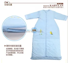 100% cotton baby child sleeping bag fall winter anti kicking quilt detachable fillings
