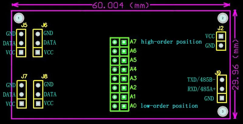 Многоканальный модуль сбора данных DS18B20 4 канальный передача 484 MODBUS AD006|modbus 485|modbus